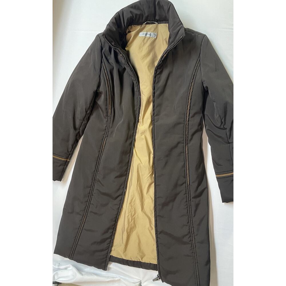 Sportmax Coat Womens Size 4 Dark Brown Suede Accents Max Mara - Picture 2 of 11